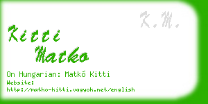kitti matko business card